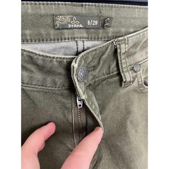 Prana Wm 8/29 Army‎ Dark Green Jeans Hiking Outdoors Utility Gorpcore Camp Y2k - Picture 4 of 9